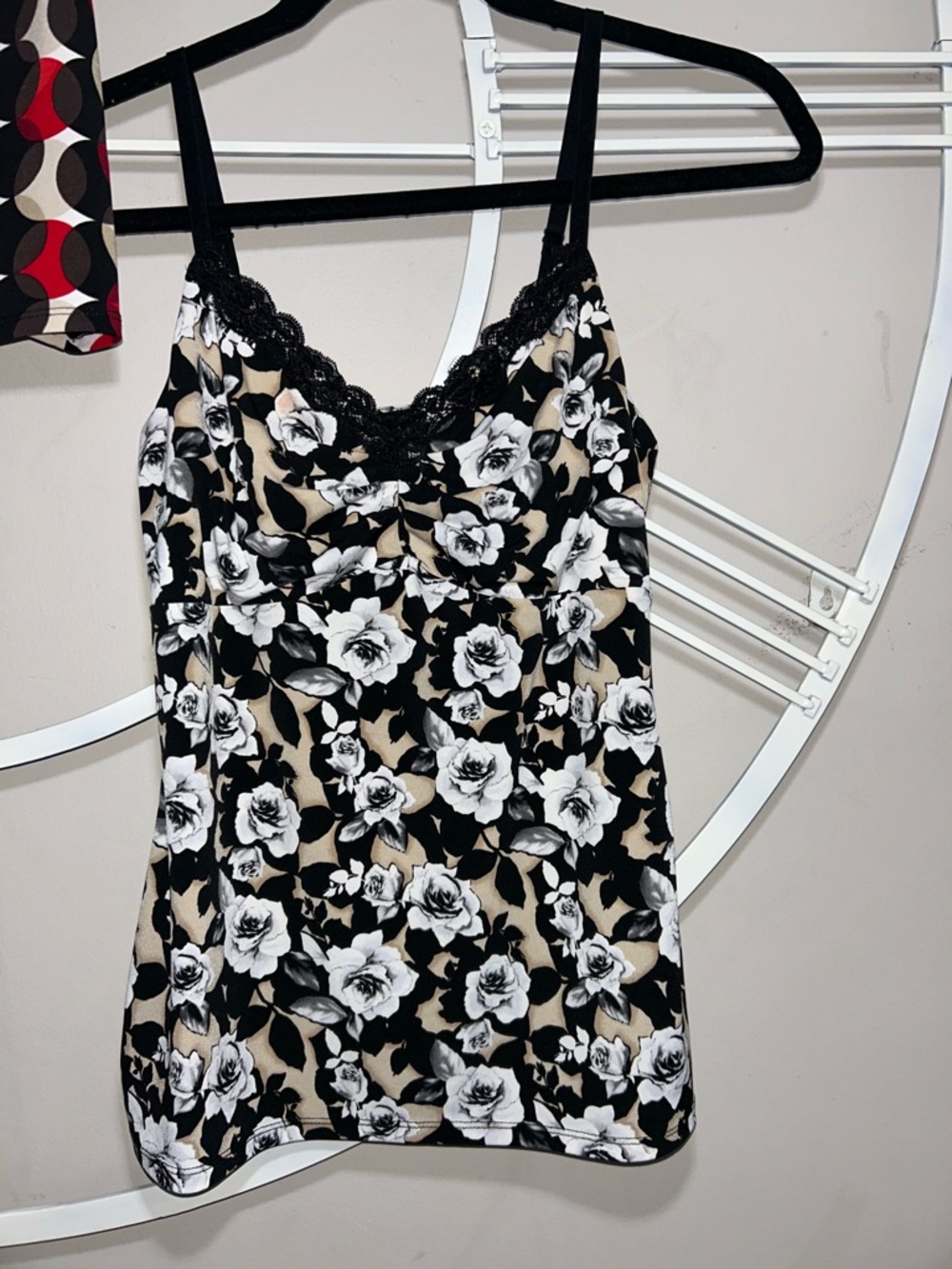 3x White House Black Market WHBM Mixed Print Lace-Trim Cami Tank Top Lot - Picture 3 of 10